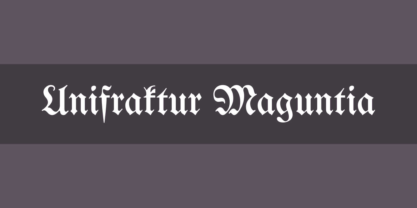Unifraktur Maguntia Font preview